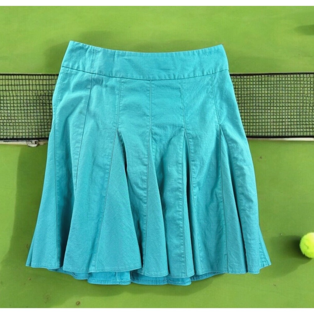 Guess Jeans Tennis Skirt Women 28 Vintage Pleated Tulip‎ Blue Retro Active Long